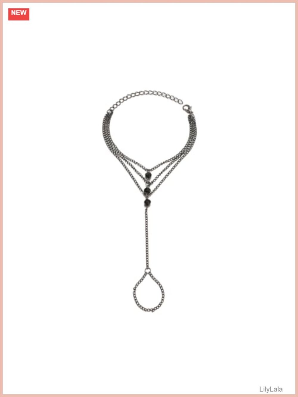Vintage Tassel Hand Chain Bracelet Silver Bell Bohemian Adjustable Women